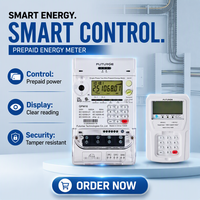 Compteur d'électricité IoT STS à prix fabricant, avec PLC séparé, précision CIU 1.0, affichage LCD, mesure de la consommation d'énergie, rétroéclairage