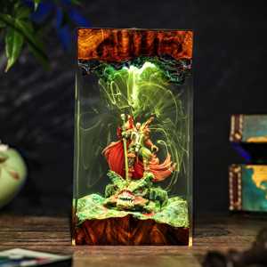 Lámpara de Resina Anime Hell Spawn OEM/ODM, Guerrero Demoníaco, Diorama de Epoxi, Decoración de Escritorio de Fantasía Oscura, Exhibición para Cuarto de Jugadores, Regalo Único para Él - Product Image 2
