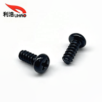 Vis autotaraudeuses à tête cylindrique et queue plate GB845 noires, trempées et durcies