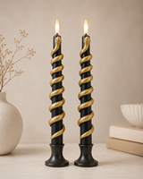 Bougies Pilier Parfumées Artistiques pour Halloween et Noël, Motifs Crâne, Serpent, Araignée, LED Scintillantes Sans Flamme, Écologiques et Sans Fumée