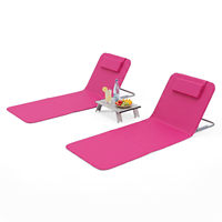 Coussins de chaise de plage portables et légers, dossier réglable pliable, poche de rangement, pour pique-nique, camping, pêche, jardin, voyage, piscine