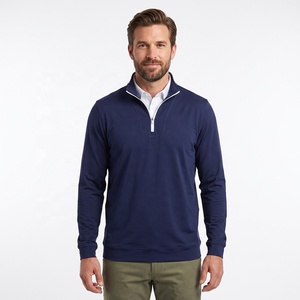 <span class=keywords><strong>Pullover</strong></span> da Golf 2 in 1 con Zip a un Quarto e Colletto <span class=keywords><strong>Polo</strong></span> Integrato, Design Personalizzato, Leggero, Slim Fit, per Uomo, Autunno - Product Image 1