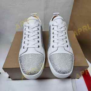 Zapatillas informales de caña baja con decoración de diamantes de imitación blancos para hombre, zapatos de fiesta transpirables con cordones - Product Image 2
