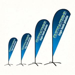 Custom Polyester Outdoor Teardrop Feather <b>Flag</b> Banner for Beach Advertising Promotion Flying <b>Flag</b> Banner - Product Image 6