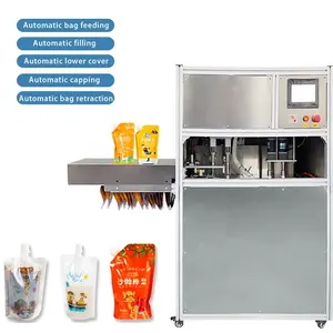 Stand pouch multi-function packaging juice pouch filling machine honey liquid pouch filling and sealing machine