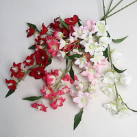 Handgefertigte Künstliche Seidenblumen Maiglöckchen mit Stiel für Hochzeit, Outdoor, Hotel-Dekoration, Umweltfreundlich