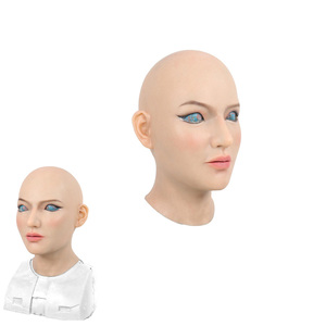 Masque facial en silicone pour jeune femme, idéal pour Halloween, cosplay, drag queen, <span class=keywords><strong>travesti</strong></span> homme-femme - Product Image 1