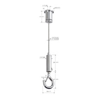 Kit de câbles de suspension d'avion Durable, pince de câble en laiton pour système de suspension