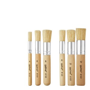Ensemble <span class=keywords><strong>de</strong></span> pinceaux pochoirs à poils naturels avec manche en bois pour <span class=keywords><strong>peinture</strong></span> à la craie, meubles, murs, projets d'art et d'artisanat DIY - Product Image 4