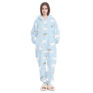 بيجامات نوم مخصصة للبالغين من المصنع في الصين للبيع بالجملة بيجامة عيد الميلاد العائلية من الفانيلا الصوفي للشتاء - Product Image 1