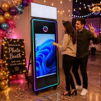 Miroir Magique Photo Booth 71 pouces à Installation Facile avec Flight Case et Écran Tactile 43 pouces pour Mariages, Fêtes et Événements à Louer