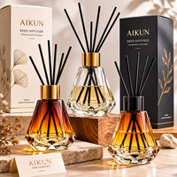 Diffuseur de parfum d'ambiance AIKUN Premium en verre cristal avec bâtonnets, 150 ml, avec coffret cadeau, vente en gros