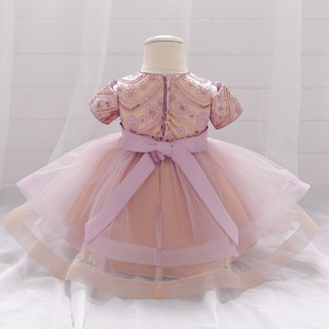 Vestito Da Partito del bambino Della Principessa Vestiti con il Grande Arco Bambino Della Ragazza di Tulle del Vestito Infantile Pageant Wear Abiti Del Bambino Del Partito Del Bambino Tutu vestito - Product Image 3