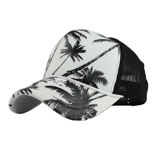 نمط جديد 5 لوحة عارضة قبعة سائق الشاحنة مخصص هاواي الأزهار الطباعة Snapback كاب الأزياء الشاطئ شبكة قبعات - Product Image 5