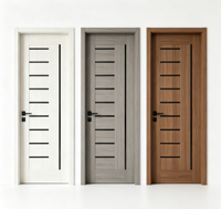 Porte intérieure simple de style américain avec cadre, porte blanche pour chambre à coucher, adaptée aux projets de construction d'appartements résidentiels