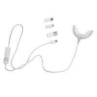 Lampe LED portable OEM d'usine 4-en-1 avec 16, 24 ou 32 perles LED pour blanchiment dentaire, compatible iPhone et Android, connecteur USB et USB-C