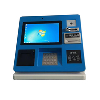 Kiosco de auto pedido para mostrador de escritorio, escáner QR, lector de tarjetas, pinpad, pantalla táctil de pago, para tienda de cadena/restaurante