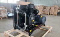 Compresseur d'air marin à piston haute pression 30 bar PET soufflant alternatif lubrifié à courant alternatif avec moteur essentiel
