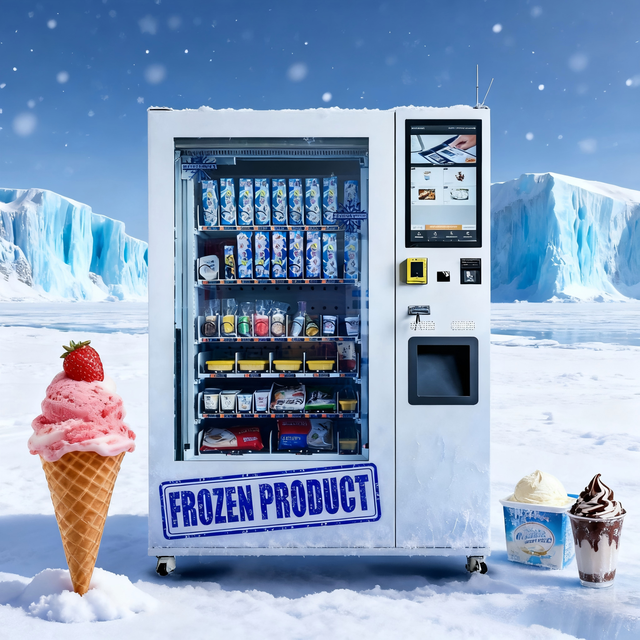 New Style 24/7 Automatic Frozen Vending Machine for Ice Cream & Frozen Food Stainless Steel Touchscreen SDK Enabled