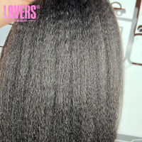 Extensions de cheveux humains vierges lisses Yaki, cheveux vietnamiens, double trame, cuticules alignées, extensions de cheveux humains lisses crépus