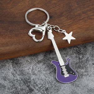 Llavero de Metal con Forma de Guitarra, de Moda, de Alta Calidad, Barato, Regalo Creativo, Estilo Y2K, Spice, para Button Wish, Colgante de Estrella - Product Image 4