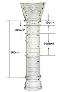 Trang Trí Nhựa Xoắn Ốc Hình Dạng Bê Tông Trụ Cột Trụ Cột Khuôn - Product Image 3