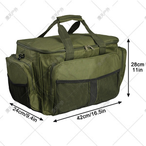 Sac à bandoulière de pêche grande capacité en tissu Oxford imperméable pour rangement d'accessoires de pêche en plein air unisexe multi-usage - Product Image 2