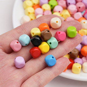 Colored <b>Enameled</b> Acrylic Square Beads 10mm For Jewelry Making DIY Accessories - Product Image 4