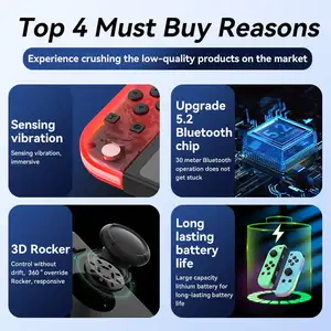 Joy-2 Colorful RGB Light Effect VIBRATION MOTOR Six-axis Gyroscope Game Handle Gamepad Controller Joystick For Switch