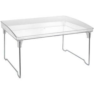 Ins-style Acrylic Folding Storage Rack Office <b>Desktop</b> Transparent Organizer <b>Shelf</b> Work Station - Product Image 1