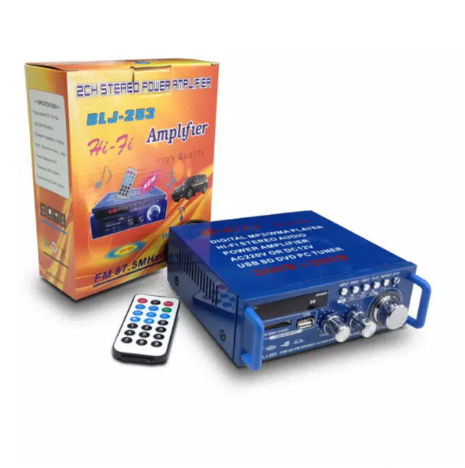 600 Вт Мини 2-канальный Hi-Fi цифровой аудио стерео усилитель бас FM-радио для автомобиля и дома 220/12 В