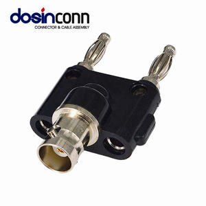 Conector BNC Hembra <span class=keywords><strong>a</strong></span> <span class=keywords><strong>Macho</strong></span>, Enchufe BNC(f), Dos Conectores Banana Dobles de 4 <span class=keywords><strong>mm</strong></span>, <span class=keywords><strong>Adaptador</strong></span> Coaxial de Unión K9 - Product Image 5