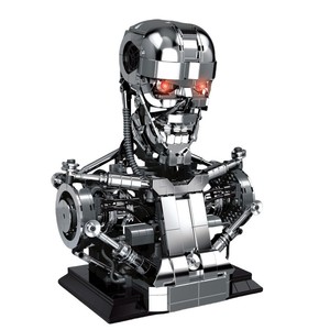 Kit de Bloques de Construcción de Plástico con Luz LED de Diseño de Calavera Mecha para Adolescentes de 7 a 14 Años, Juguete de Ensamblaje - Product Image 1