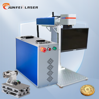 JUNFEI JPT M7 Mopa 100W 2.5D mesin penanda Laser serat 3D untuk botol logam mesin ukiran kristal kaca