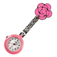 Montre de poitrine personnalisée en quartz et métal rose pour infirmière, vente en gros, Reloj De Enfermera