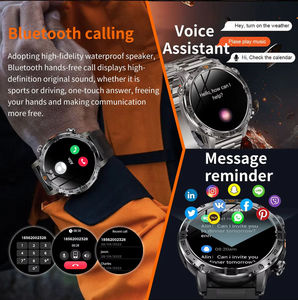 Montre connectée AK91 Flashlight Reloj Inteligente Outdoor Smartwatch, appels Bluetooth, plus de 100 modes sportifs, étanche, pour hommes - Product Image 6