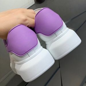 High Quality Designer Genuine Leather Shoes Elegant Noble With Purple <b>Lace</b>-up Sneakers for Outdoor Unisex Casual Anti Slip Shoes - Product Image 2