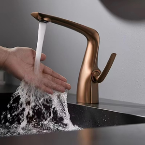 Grifo Mezclador de Latón para <span class=keywords><strong>Lavabo</strong></span> de Fábrica de Guangdong, Monomando de un Solo Orificio, Montado en Cubierta, Agua Fría y Caliente para Baño/Lavadero - Product Image 2