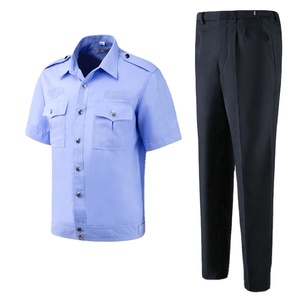 Uniforme <span class=keywords><strong>de</strong></span> sécurité unisexe personnalisé, chemise <span class=keywords><strong>blanche</strong></span> en mélange polyester/coton, impression sérigraphique pour l'été, idéale pour l'extérieur - Product Image 1