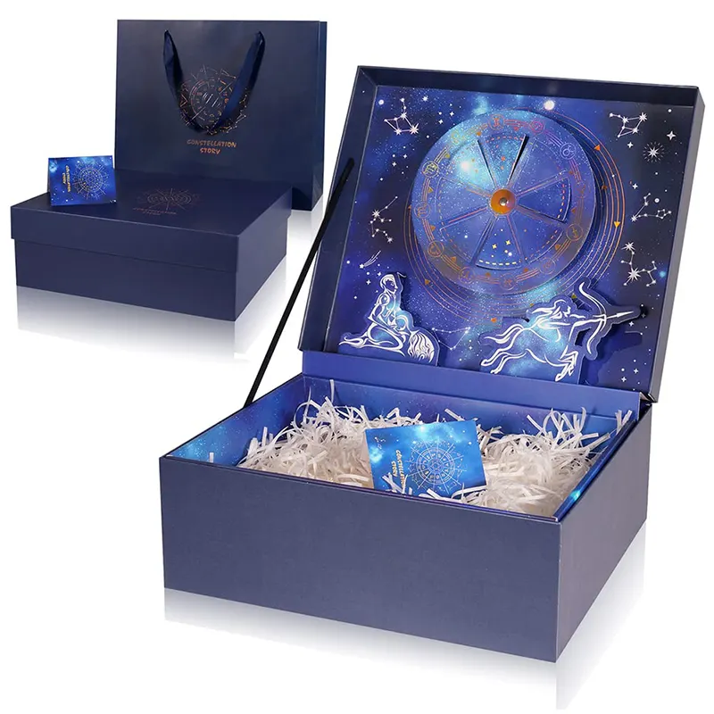 Maleta de cumpleaños personalizada en forma de imán, caja de regalo 3D creativa con asas para niños, venta al por mayor