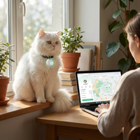 Traceur de localisation d'oiseaux de qualité supérieure avec un design fin et léger et en plastique écologique pour chiens, chats, animaux de compagnie