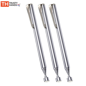 Outil de ramassage télescopique magnétique personnalisé de petite taille de Style argenté Poignée antidérapante <span class=keywords><strong>Aimant</strong></span> puissant Outil de ramassage Marque - Product Image 1
