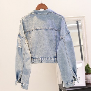 Custom Fashion Design <strong>Sequin</strong> Patches Denim <strong>Jacket</strong> Clothing Washed <strong>Sequin</strong> Denim <strong>Jacket</strong> Women Made in China - Product Image 2