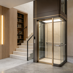Ascenseur résidentiel compact sur mesure pour maison, capacité 400 kg, utilisation intérieure et extérieure pour villa - Product Image 1