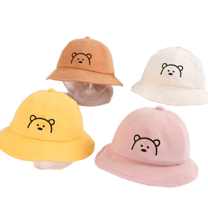 Chapeau bébé printemps et automne Section mince dessin animé mignon ours été bébé Pot chapeau crème <span class=keywords><strong>solaire</strong></span> chapeau de pêche pour enfants - Product Image 1