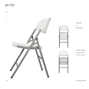 Chaise de jardin en plastique blanc, chaises pliantes en résine blanche pour les fêtes - Product Image 6