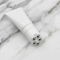 Crème pour le corps amincissante et raffermissante RTS, crème de massage pour le visage, tube souple blanc avec cinq billes en acier inoxydable, tubes compressibles souples au toucher doux