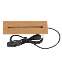 Vente en gros USB Veilleuse LED Support en bois 3D Acrylique Illusion Lampe Base avec bouton interrupteur