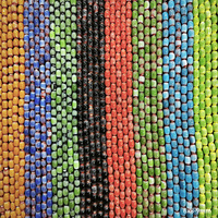 Perles en verre soufflé Millefiori Chevron ovales en gros, 8x12mm 10x14mm, pour la fabrication de bijoux DIY (bracelets, colliers)