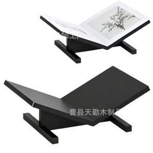 Estantería de madera, soporte de escritorio sencillo, estante móvil de madera maciza para recetas de encimera de cocina, soporte de lectura - Product Image 5